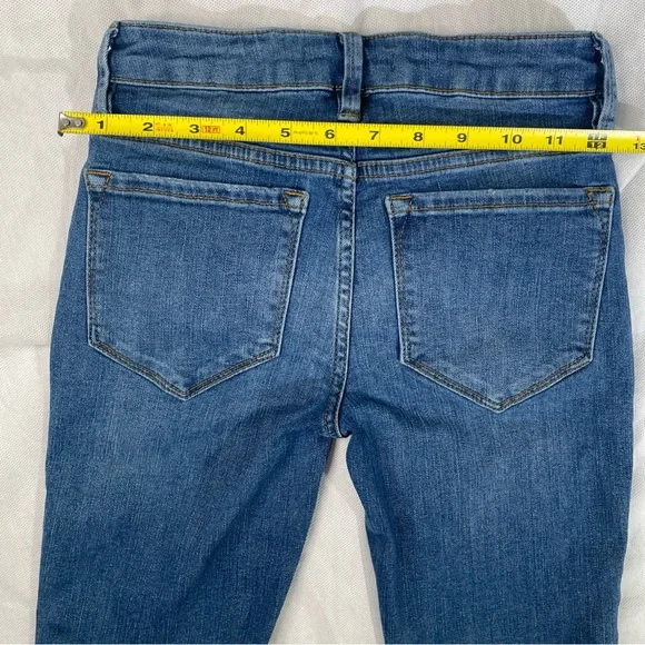 FP Free People Skinny Jeans Women's Size W24 Blue Mid Rise Medium Wash 5-Pocket - Picture 13 of 14